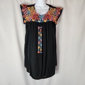 Savanna Jane Anthropologie Embroidered Top size L